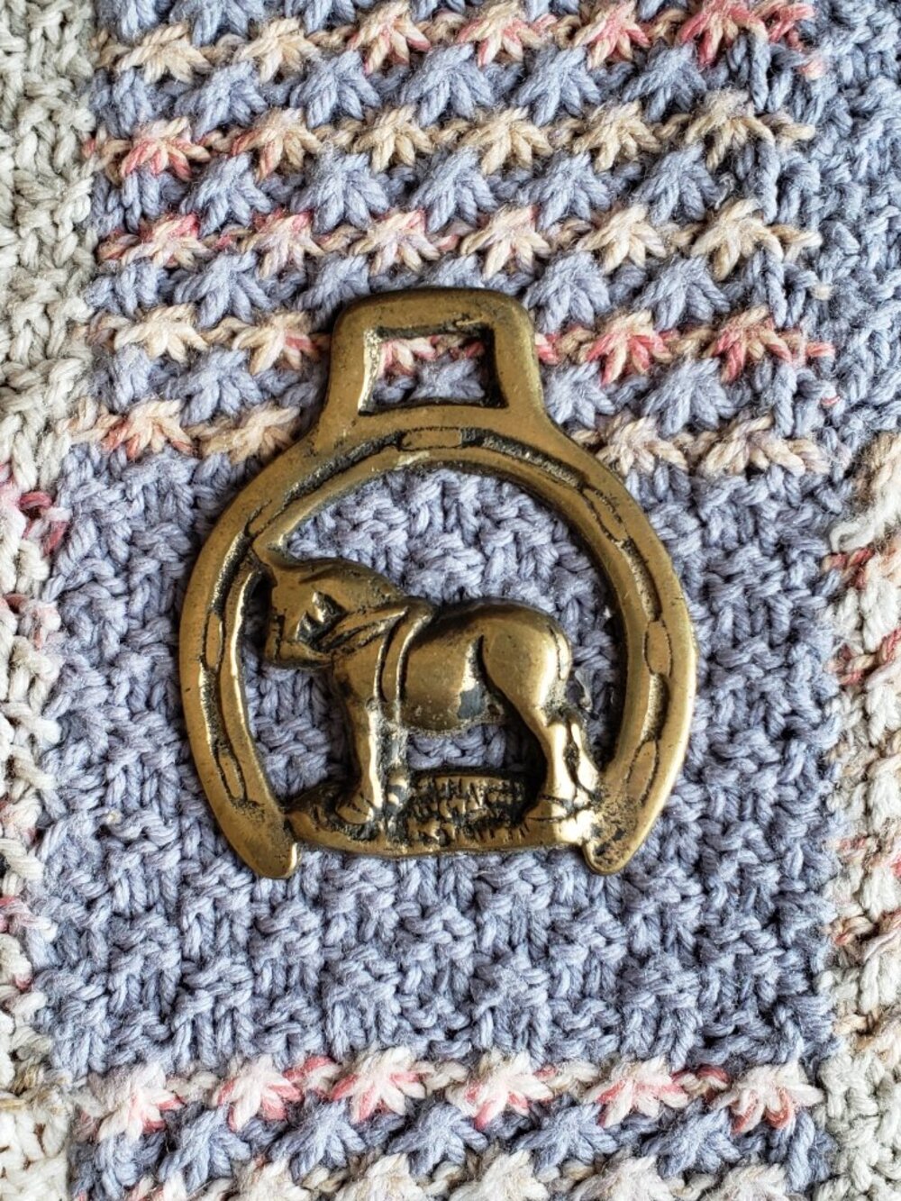 Antique Horse Brass- horse figure attractive decor 20th century